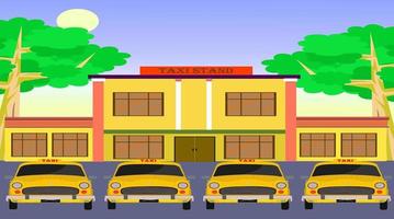 Indisch taxi staan voor tekenfilm animatie. vector