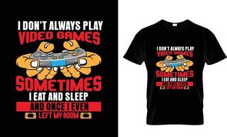 gaming t-shirt ontwerp vrij vector