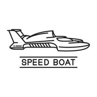 speedboot schets ontwerp vector