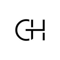 eerste gh cth monogram logo ontwerp icoon sjabloon element voorraad vector