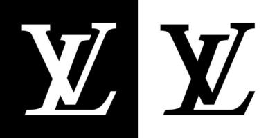 louis vuitton logo - louis vuitton icoon Aan wit en zwart achtergrond vector