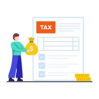aangifte inkomstenbelasting concept vector