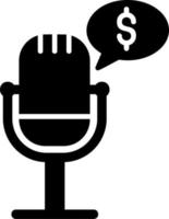 geld podcast vector icoon