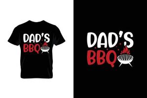 van vader barbecueën. bbq vector typografie t-shirt ontwerp.perfect voor afdrukken items en Tassen, affiches, kaarten, vector illustratie.