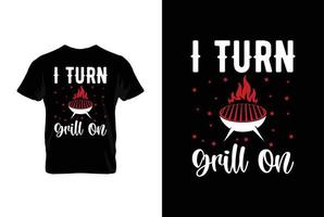 ik beurt rooster Aan bbq vector typografie t-shirt ontwerp.perfect voor afdrukken items en Tassen, affiches, kaarten, vector illustratie.