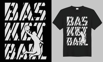 basketbal spel typografie vector t-shirt ontwerp