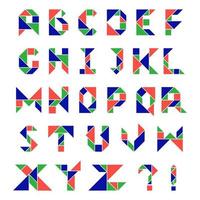 alfabet doopvont abc tangram verzameling vector element bundel reeks klem kunst kleurrijk illustratie xyz