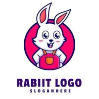 konijn tekenfilm logo sjabloon vector