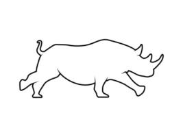 neushoorn schets vector dier silhouet