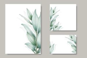 waterverf eucalyptus bruiloft uitnodiging kaart vector