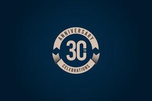 30 jaar verjaardag viering logo vector sjabloon ontwerp illustratie