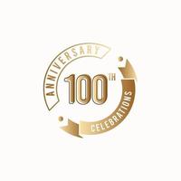 100ste verjaardag viering logo vector sjabloon ontwerp illustratie