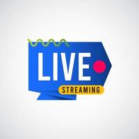 live streaming tag label vector sjabloonontwerp illustratie