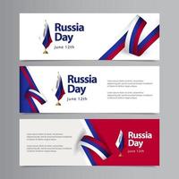 gelukkige Rusland onafhankelijkheidsdag viering vector sjabloon ontwerp illustratie
