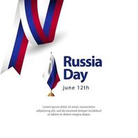 gelukkige Rusland onafhankelijkheidsdag viering vector sjabloon ontwerp illustratie