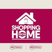 winkelen huis logo label tag vector sjabloon ontwerp illustratie