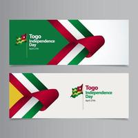 gelukkige Togo onafhankelijkheidsdag viering vector sjabloonontwerp illustratie