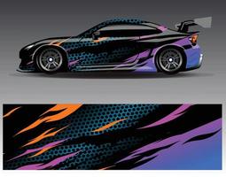 auto wrap ontwerp vector. grafische abstracte streep racen achtergrond kit ontwerpen voor wrap voertuig race auto rally avontuur en livery vector