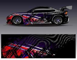 auto wrap ontwerp vector. grafische abstracte streep racen achtergrond kit ontwerpen voor wrap voertuig race auto rally avontuur en livery vector