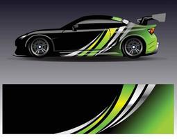 auto wrap ontwerp vector. grafische abstracte streep racen achtergrond kit ontwerpen voor wrap voertuig race auto rally avontuur en livery vector