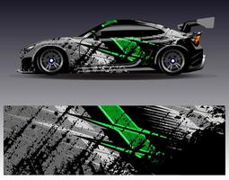 auto wrap ontwerp vector. grafische abstracte streep racen achtergrond kit ontwerpen voor wrap voertuig race auto rally avontuur en livery vector