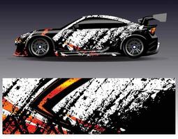 auto wrap ontwerp vector. grafische abstracte streep racen achtergrond kit ontwerpen voor wrap voertuig race auto rally avontuur en livery vector