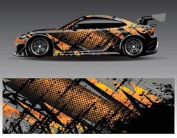 auto wrap ontwerp vector. grafische abstracte streep racen achtergrond kit ontwerpen voor wrap voertuig race auto rally avontuur en livery vector