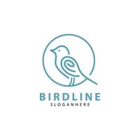 vogel lijn creatief ontwerp logo sjabloon inspiratie vector