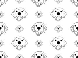 hond tekenfilm karakter naadloos patroon Aan wit achtergrond vector