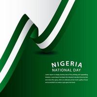 gelukkige nigeria nationale dag viering vector sjabloon ontwerp illustratie