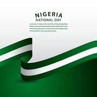 gelukkige nigeria nationale dag viering vector sjabloon ontwerp illustratie