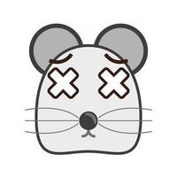 schattig muizen gezicht icoon vector