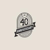 40 jaar verjaardag viering vector sjabloon ontwerp illustratie