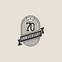 70 jaar verjaardag viering vector sjabloon ontwerp illustratie
