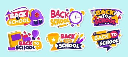 terug naar school stickercollectie vector