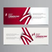gelukkige dag van de onafhankelijkheid van Canada creatief ontwerp vector sjabloon illustratie