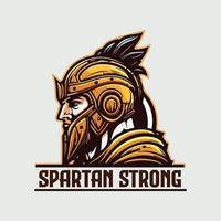 spartaans sterk mascotte logo vector illustratie eps10