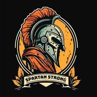 spartaans sterk mascotte logo vector illustratie eps10