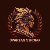 spartaans sterk mascotte logo vector illustratie eps10