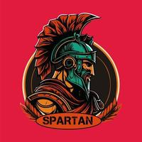 spartaans sterk mascotte logo vector illustratie eps10