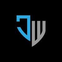 jw abstract monogram logo ontwerp Aan zwart achtergrond. jw creatief initialen brief logo concept. vector