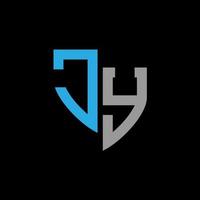 jy abstract monogram logo ontwerp Aan zwart achtergrond. jy creatief initialen brief logo concept. vector