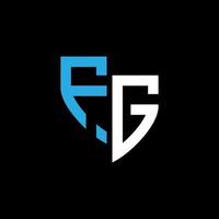 fg abstract monogram logo ontwerp Aan zwart achtergrond. fg creatief initialen brief logo concept. vector