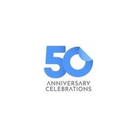 50 jaar verjaardag viering vector logo pictogram sjabloon ontwerp illustratie