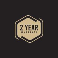 2 jaar garantie logo pictogram vector sjabloon ontwerp illustratie