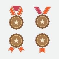 prijs medaille icoon reeks geïsoleerd vector illustratie