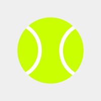 tennis bal icoon in vlak stijl ontwerp geïsoleerd Aan grijs achtergrond. vector