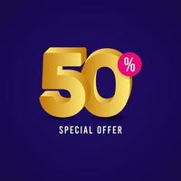 korting 50 speciale aanbieding label vector sjabloon ontwerp illustratie