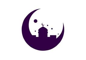 moskee illustratie, moskee icoon met elegant concept, perfect voor Ramadan of eid ontwerp vector