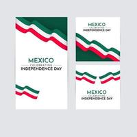 gelukkige mexico onafhankelijkheidsdag viering vector sjabloonontwerp logo illustratie